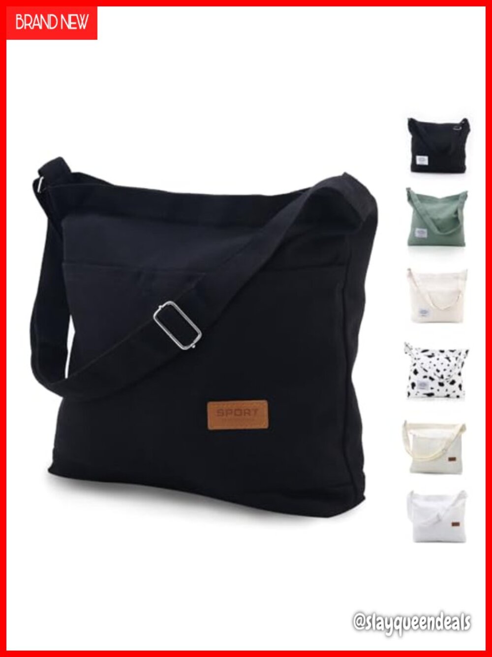 Canvas Tote Bag with Crossbody Strap Large Hobo Shoulder Bag Travel Beach